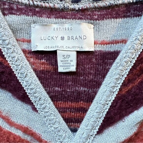 Lucky Brand Open Draped Cardigan Sweater In Aztec / Southwestern Print in Small - Picture 7 of 9